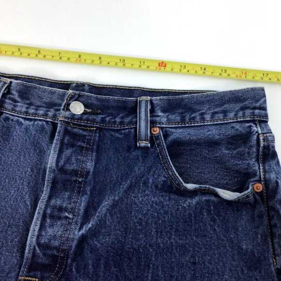 Levi's 501 Vintage Original Fit Button Fly Straight Leg High Waist Jeans 36x32 - Picture 12 of 14
